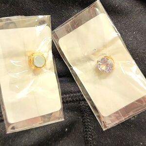 8mm Cz Gold Magnetic Earring